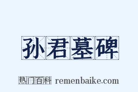孙君墓碑是什么意思的图片